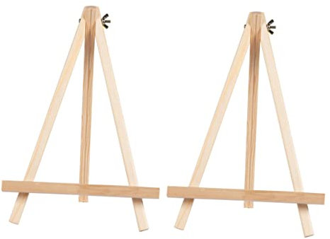 Garneck 2pcs Wooden Mini Easel Frame Stand for Painting Display Home Decor Mini Tripod Easel