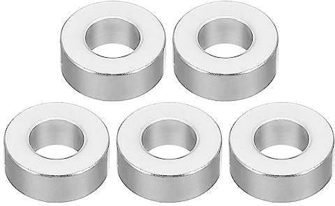 PATIKIL M8 Rond Espaceurs Aluminium, 5pcs Métal 8.2mm ID x 16mm OD x 6mm L Épaisseur pour 5/16 ou M8 Vis Boulons
