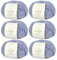 Alpaka Wolle zum Stricken -6x Happy Wool alpaca mix alpinblau (Fb 42)- 6 Knäuel Wolle blau + GRATIS Label; Wolle mit Alpaka; 50g/80m; Nadelstärke 7-8mm; Wolle zum Stricken; blaue Wolle