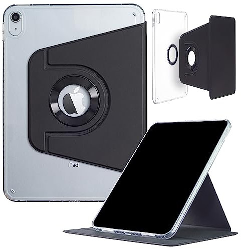 Hülle für iPad mini-7. 6. Erzeugung (8,3'') 2024 2021, DMaos Magnetic Abnehmbare Smart Cover, Faltbarer Ständer, 360° drehbar - Schwarz
