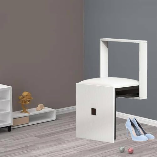 Klappbarer, an der Wand montierter Schuhwechselhocker, an der Wand montierter, klappbarer Eingangshocker, faltbare Duschbank, unsichtbarer Schuhwechselhocker für Eingangshalle, Toilette, Wohnzimmer,D