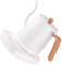 QOKLIYUI Bollitore Elettrico a Collo di Cigno con Controllo della Temperatura per casa e Ufficio Bollitore Elettrico in Metallo a Collo di Cigno Riscaldamento, Vaso Bianco