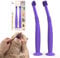 PAWINTOWN Soft Cat Toothbrush Set – Suitable for Dogs – Food Grade Silicone – Dental Care, Teeth Cleaning, Tooth Brushing Kit (Amethyst Aura)