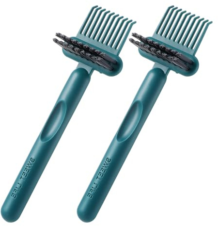 2 piezas 2 en 1 limpiador y removedor de cepillo de pelo, herramienta de limpieza de peines, limpiador eficaz de cepillos de pelo, rastrillo para hombre y mujer, hogar, viajes, salón, eliminación de