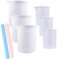 YRIHJIXQ 8Pezzi Set di misurini in silicone per resina epossidica 3x250ml 3x100ml tazze in silicone per stampi di colata in resina epossidica