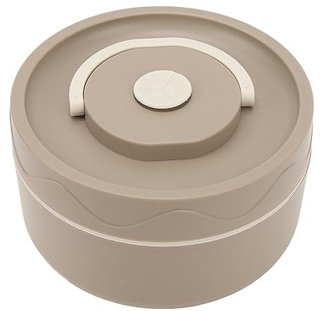 ZJchao 304 Stainless Steel, Plastic, Thermal Lunch Containers, Round Lunch Box Thermal Plates, Thermal Cooking Pot, Steel Insulated Lunch Box with Heat Preservation for (Insulated