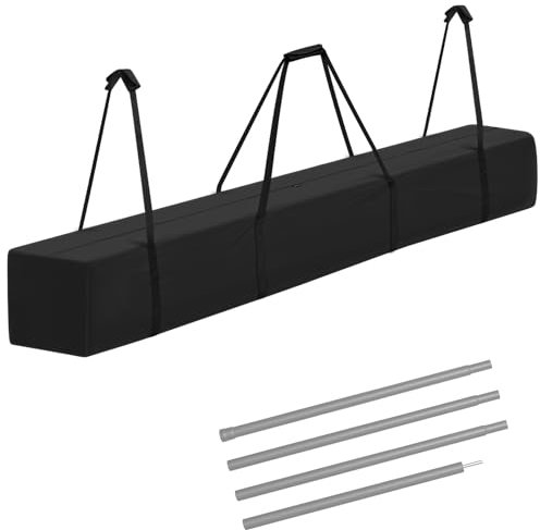 Aidetech Zeltstangentasche für Partyzelt, 600D Oxford-Gewebe, tragbare Camping-Aufbewahrungstasche, 210,8 x 30,5 x 30,5 cm, Schwarz