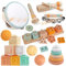 Musikinstrumente für Kinder ab 1-3 Jahre Holz Montessori Instrumente Musikinstrumente Baby 6 bis 12 Monate Percussion-Instrumente Musikspielzeug-Set für Kleinkinde