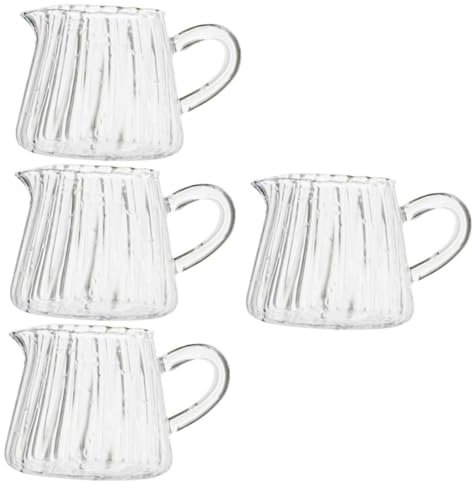 PartyKindom 4 Pezzi lattiera in barattoli tazza macchina sciroppo latte filtri Tazze shaker caffe coffee creamer coffret mug bicchieri caffe tazzine caffe' bicchiere d'acqua brocca da tè