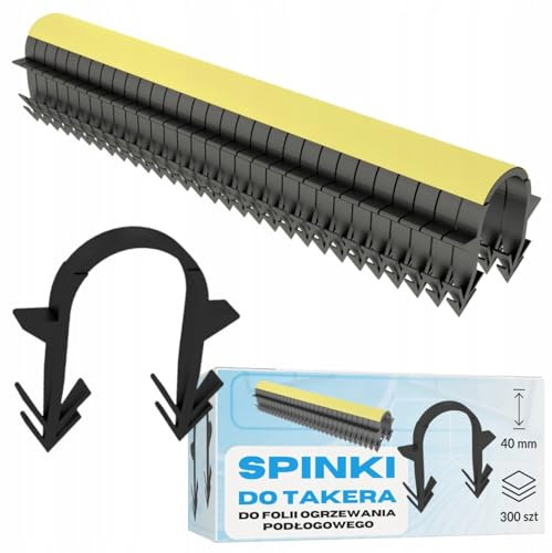Rimex Stapler Pins for Underfloor Heating Pack of 300 Stapler Clips 60 mm - TiA Mounting Clips, Heating Pipe on Insulation, PP Plastic