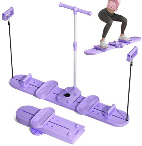 JAOGAUS Pilates Reformer Board für Zuhause, Beckenbodentrainer, Ski-Maschine, Entfernbarem Liegestützgriffe, Fitness Board, Beckenboden Trainingsgerät für Frauen Krafttraining & Körperformung