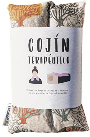 AROMEDI Cojín Semillas Microondas, Saco Térmico de Semillas con Lavanda Natural y Trigo Cojín térmico para calmar el dolor. Retención de frío y calor. (48x15) (Arboles)