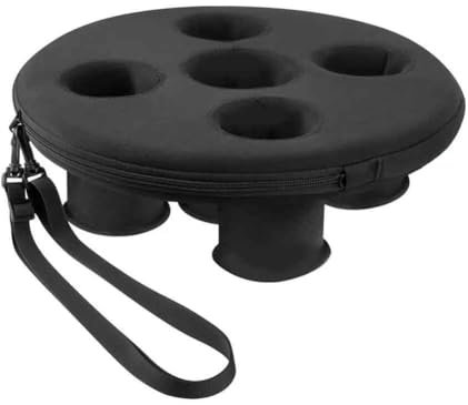 Tuesoa Floating Pool Cup Holder Pool Drink Float with 5 Holes Floating Tray for Pool Parties Beach Spa Floating Tool