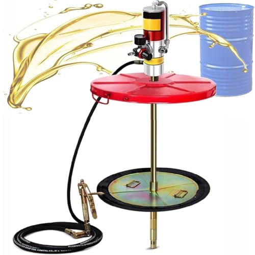 Pompe à graisse pneumatique, pompe à graisse pneumatique avec tuyau de 16 pieds, pompe de remplissage de graisse pneumatique, rapport de pression 50:1, débit d'huile 0,85 l/min, pression de sortie