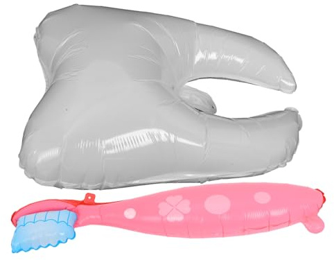 GALPADA Zahn Luftballons Babyparty Zahnbürsten Folienballons Weiß Aluminiumfolie Zahnparty Deko Shower Geburtstagsfeier