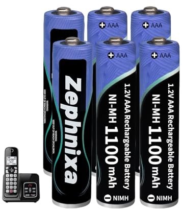 6 Stück AAA NiMH Akku 1,2V 1100mAh für Gigaset/Panasonic Schnurlos Telefon | Wiederaufladbar, vorgeladen, niedrige Selbstentladung, 2000 Zyklen – ideal für Gigaset/Panasonic Schnurlostelefone