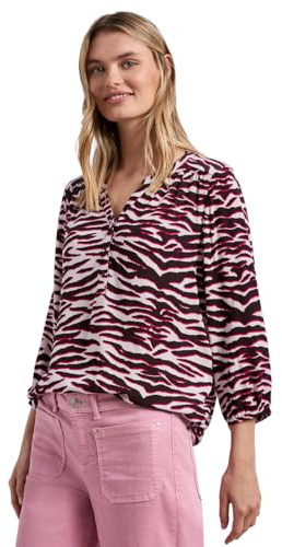 Street One Shirt mit Split Neck und Strukturmix minimal Rose 44