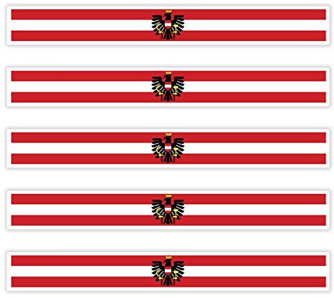 benobler 5 x Aufkleber ÖSTERREICH/Adler f. KFZ Auto Motorrad Boot Flagge Fahne Austria