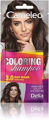 Cameleo - Tönungsshampoo - Dark Brown - schnelle und einfache Farbauffrischung Farbe in Farbe - ohne Ammoniak und Oxidationsmittel - Shampoo im Beutel - 40ml
