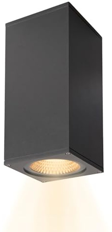 SLV BIG THEO WALL, Outdoor Wandleuchte, zweiflammig, LED, 3000K, Flood up/Beam down, anthrazit, B/H/T 13/29/13,5 cm