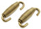 sourcing map 2Stk.55mm Motorrad Auspuff Federn Edelstahl Schalldämpfer Auspuffrohr Auspuffrohrfedern Auspuff-Federspanner Federhaken für Motorrad Roller ATV Gold