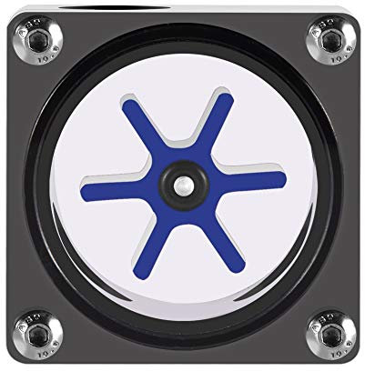 Samfox Durchflussmesser-Anzeige, Computer-Wasserkühlungs-Durchflussanzeige G1 / 4 mit Gewinde 6 Laufrad 3 Möglichkeiten für PC-Computer-Wasserkühlungssystem