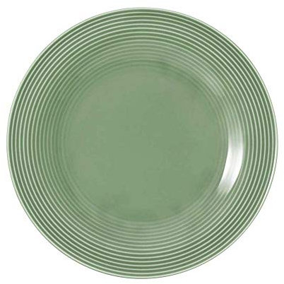 SELTMANN WEIDEN Frühstücksteller - Durchmesser 23,3 cm - Höhe 2 cm - Beat - Form: Rund mit Rillenrelief - moderner Stil - Salbeigrün - Color Glaze