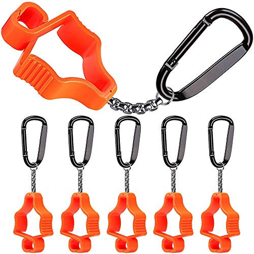 BeneLabel 5pcs Glove Clip Work Glove Belt Holder Clamp Keeper Grabber Safety Laber Glove Hanger for Glasses, Helmets and Hanging Necessities, Green