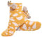 Fenical Süße Tier Korallen Fleece Oberschenkel Hohe Socken Winter Warm Dicke Fuzzy Mode Mittelrohr Strümpfe für Frauen Mädchen Dame (Giraffe)