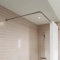 Home Flair Chrome Shower Curtain Rail | Non Rust L Shaped Shower Curtain Rail | Adjustable Shower Curtain Pole | Shower Rail Kit