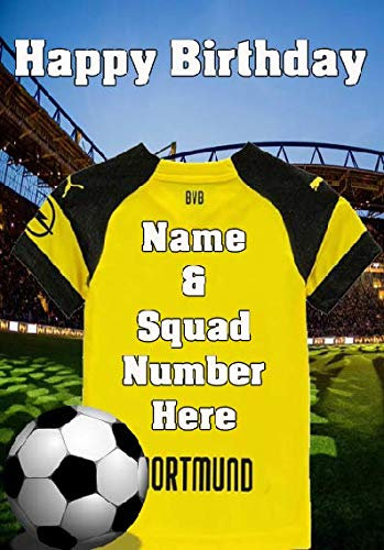 Pnc126 Borussia Dortmund Geburtstagskarte, kann für jede Veranstaltung erstellt werden. A5-Grußkarten von Gifts for All 2016 aus Derbyshire UK