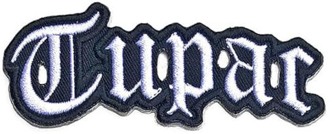 2pac Tupac Patch Cut Out Logo Nue offiziell Embroidered woven iron on Taglia unica