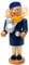 Dekohelden24 Holz Räucherfigur/Räucherfrau als Stewardess/Flugbegleiterin, L/B/H: 10,5 x 8 x 19,5 cm.