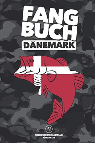 FANGBUCH Dänemark | Angelbuch zum Ausfüllen für Angler: 50 einzelne Angeltage | mit Fanglisten, Rekorden, Schonzeiten & Fang des Tages | A5 | 120 Seiten