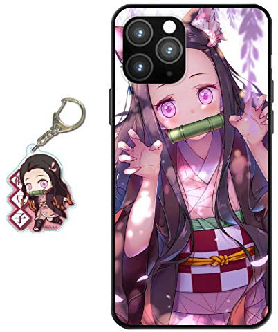 Staremeplz Compatible with iPhone 12 Pro Case Anime Design [With Figure Keychain], Soft Silicone Flexible TPU Animation Phone Case for iPhone 12 Pro