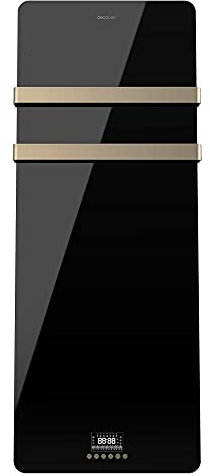 Cecotec Radiador Toallero Eléctrico Bajo Consumo Ready Warm 9890 Crystal Towel OldGOld. 850W, Doble Colgador, Mando a Distancia, Pantalla LED, Temporizador, IP24