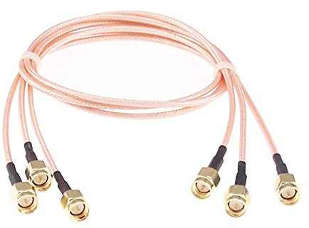 RFaha 3Stck HF-Koaxial-Koaxial-SMA-Männlich to SMA-Männlich Antennenverlängerungskabel Adapter Jumper RG316 20in 50cm Kabel (F01-3)