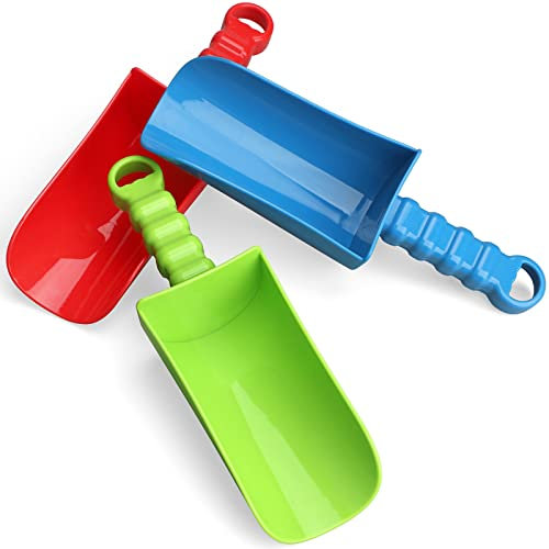 LNCOJOLM Pala de arena de 20 cm, para la playa, juguetes de jardín, herramientas de jardín, caja de arena, mango de madera, pala resistente, pala de plástico, para jardín, verano, adultos y niños