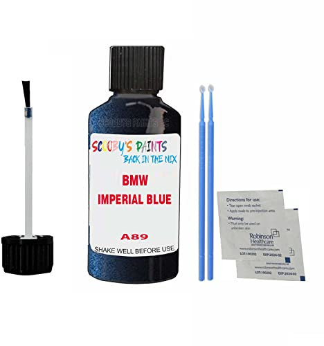Touch Up Paint For Bmw 7 Series Imperial Blue A89 2008-2021 30Ml Bottle Brush Scratch Stone Chip Repair Pen