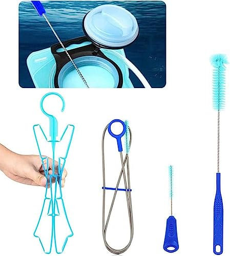 GOTOTOP Wasserbeutel-Set – 4-in-1-Tragbares Wasserblasenschlauch-Reinigungsset Wasserblasen-Reinigungsset Wasserblasen-Set Bürsten + Wäscheleine