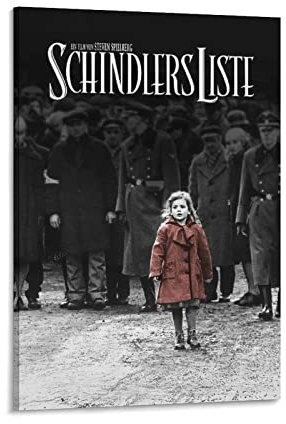 Filmposter Schindler's Liste, dekoratives Gemälde, Leinwand, Wandkunst, Wohnzimmer, Schlafzimmer, Gemälde, 20 x 30 cm