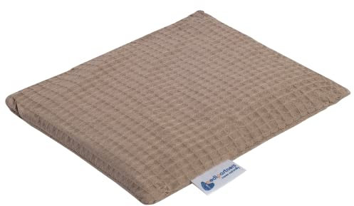 Medi Partners Kirschkernkissen Körnerkissen groß Wärmekissen 500g Rechteck 20x25cm Öko Natur 100% Baumwolle Wärme + Kältetherapie Massagetherapie (Beige)