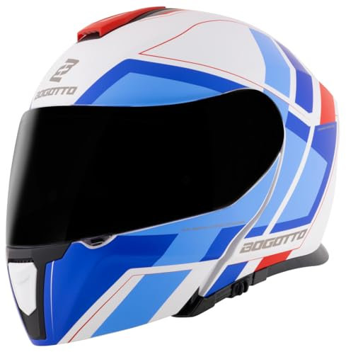 Bogotto FF403 Murata Klapphelm, blau/rot/weiß, 2XL (63/64)