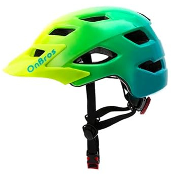 OnBros Kids Bike Helmet - Bike Helmets for 5-14 Boys or Girls with Visor, Children Bicycle Helmet for Skateboard Mountain Scooter Road Cycling, Lightweight and Adjustable 50-57CM