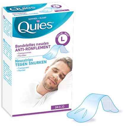 Quies Anti-Ronflement 24 Bandelettes Nasales - L