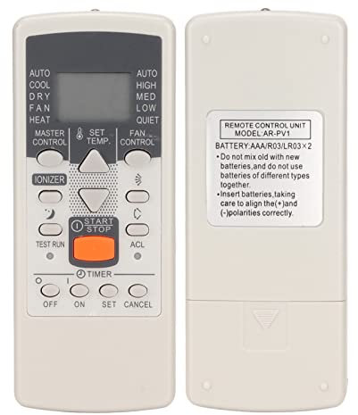 Klimaanlagen-Fernbedienung für Fujitsu AR JE5 AR JE4 AR JE6 AR PV1, Ersatz für Fujitsu A/C-Fernbedienung, Einfach zu Bedienen, Langlebiger Batteriebetriebener AC-Fernbedienungsersatz