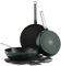 GreenPan Evolution Bratpfannen- und Wok-Set, 3-teilig, Hartanodisierte hochwertige gesunde keramische Antihaftbeschichtung, PFAS-frei, induktionsgeeignet, spülmaschinenfest, backofenfest, Tannengrün