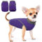KATZINST Hunde Fleecejacke, Hundepullover Fleece, Hundemantel Fleece, Wendefarbe Hundefleecepulli mit Reissverschluss, Warm Hundepulli für Kleine Hunde Chihuahua Bulldogge, Lila XS