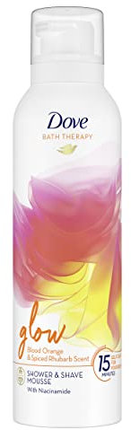 Dove Bath Therapy Glow Shower Mousse Shower Foam with a blood orange & spiced rhubarb scent and niacinamide 200 ml