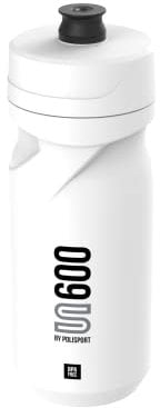 POLISPORT 8645300206 - Bidon vélo du modèle S600 d'une contenance de 600ml. Bouteille d'eau pour Cyclistes sans BPA en Couleur Blanc